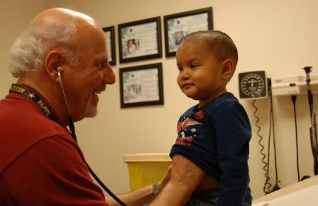 Doctor with young ALL patient